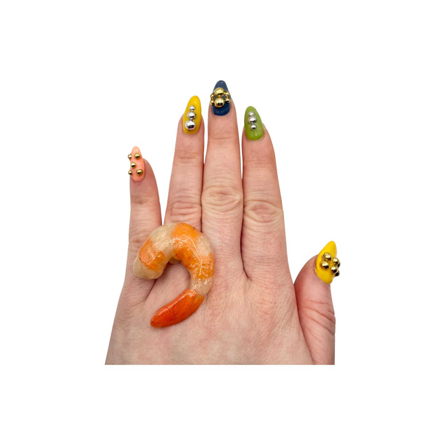 Cocktail Shrimp Adjustable Ring