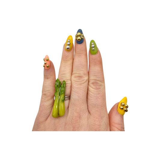 Overcooked Asparagus Adjustable Ring