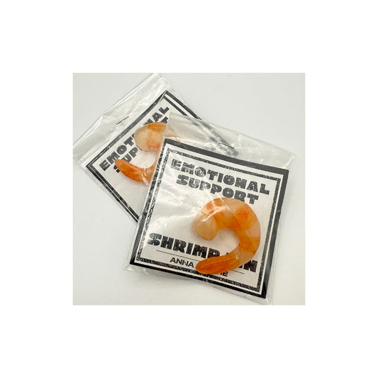 Emotional Support Shrimp Pin - Tie Tack Pin