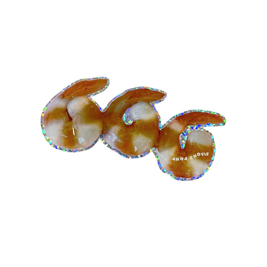 666 Shrimp Holographic Gitter Sticker