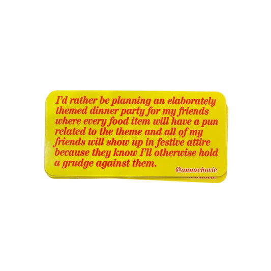 Elaborate Dinner Party Sticker