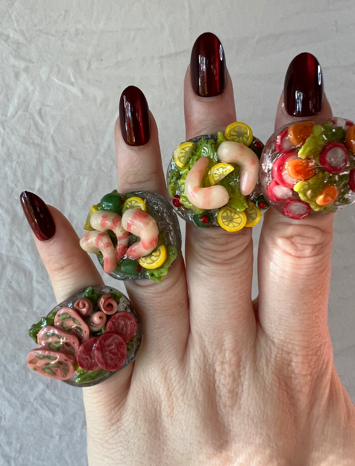 Three-Shrimp Cocktail Ring